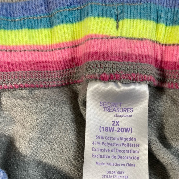 Nwt Pastel Joggers Rainbow Sweatpants Workout Gym Sweats Plus Size - Picture 8 of 9